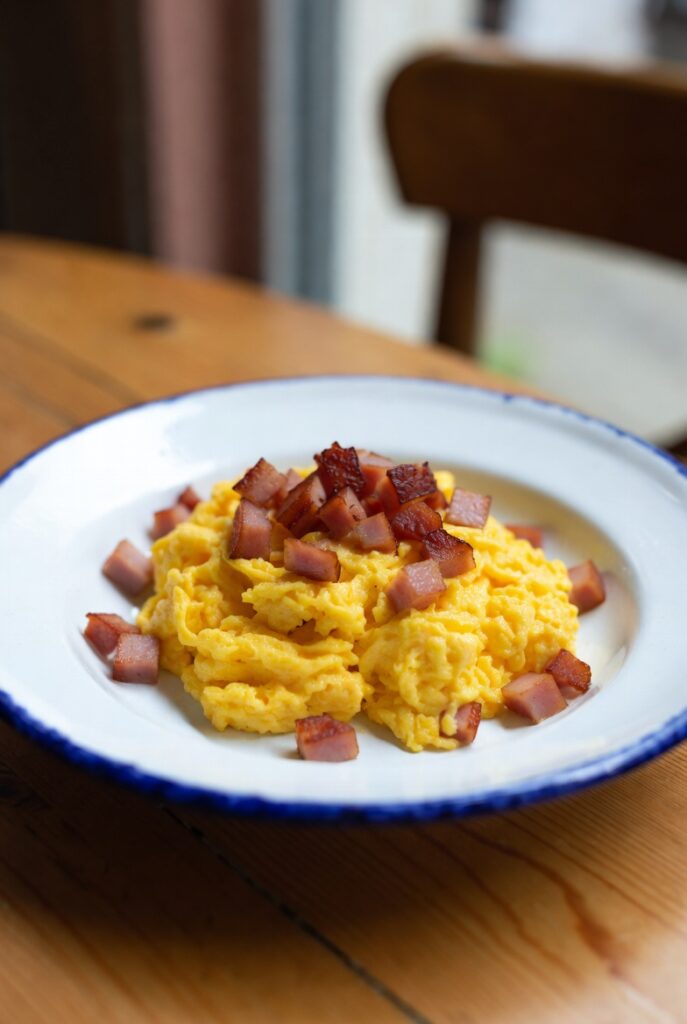 Jajecznica z szynką