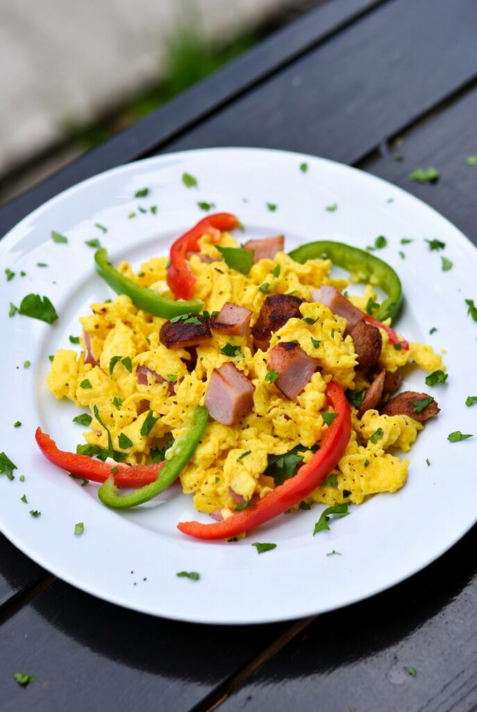 Jajecznica z warzywami